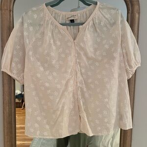 Universal Thread Cream Floral Blouse